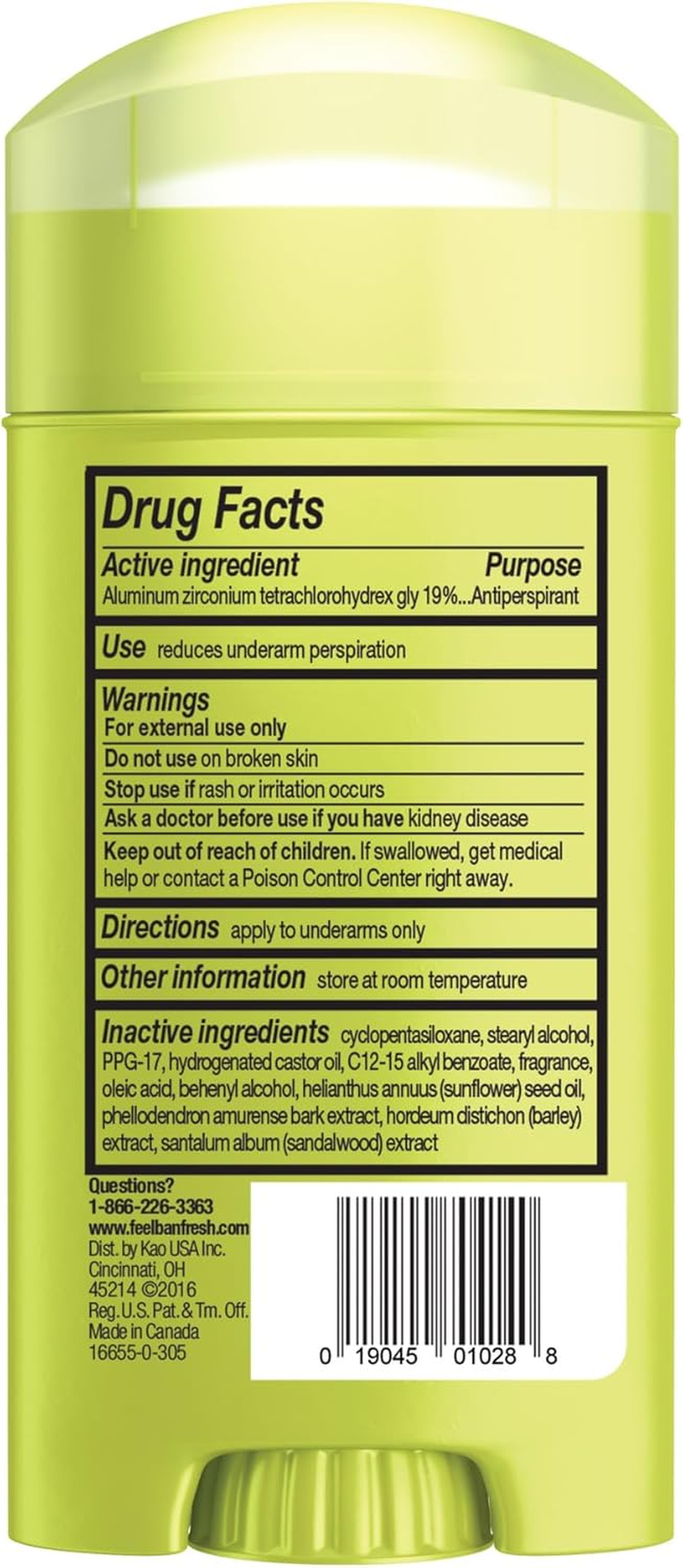 Ban Antiperspirant Deodorant Invisible Solid Shower Fresh 2.6-Ounce (Pack of 4) image number 2