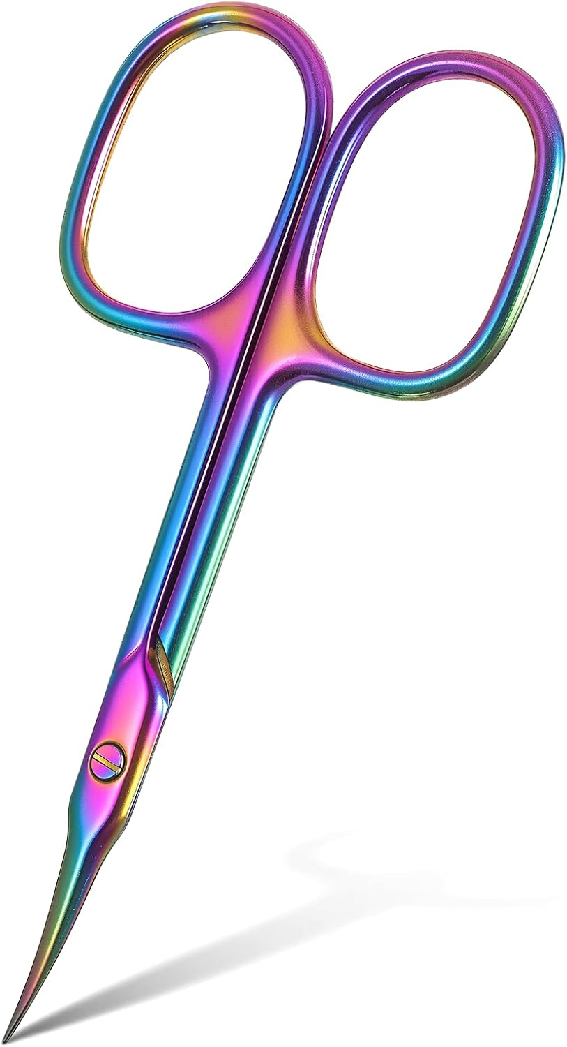 Curved Cuticle Scissors, Professional Cuticle Scissors, Extra Fine Cuticle Scissors, Cuticle Cutter for Cuticles, Eyebrows and Eyelashes