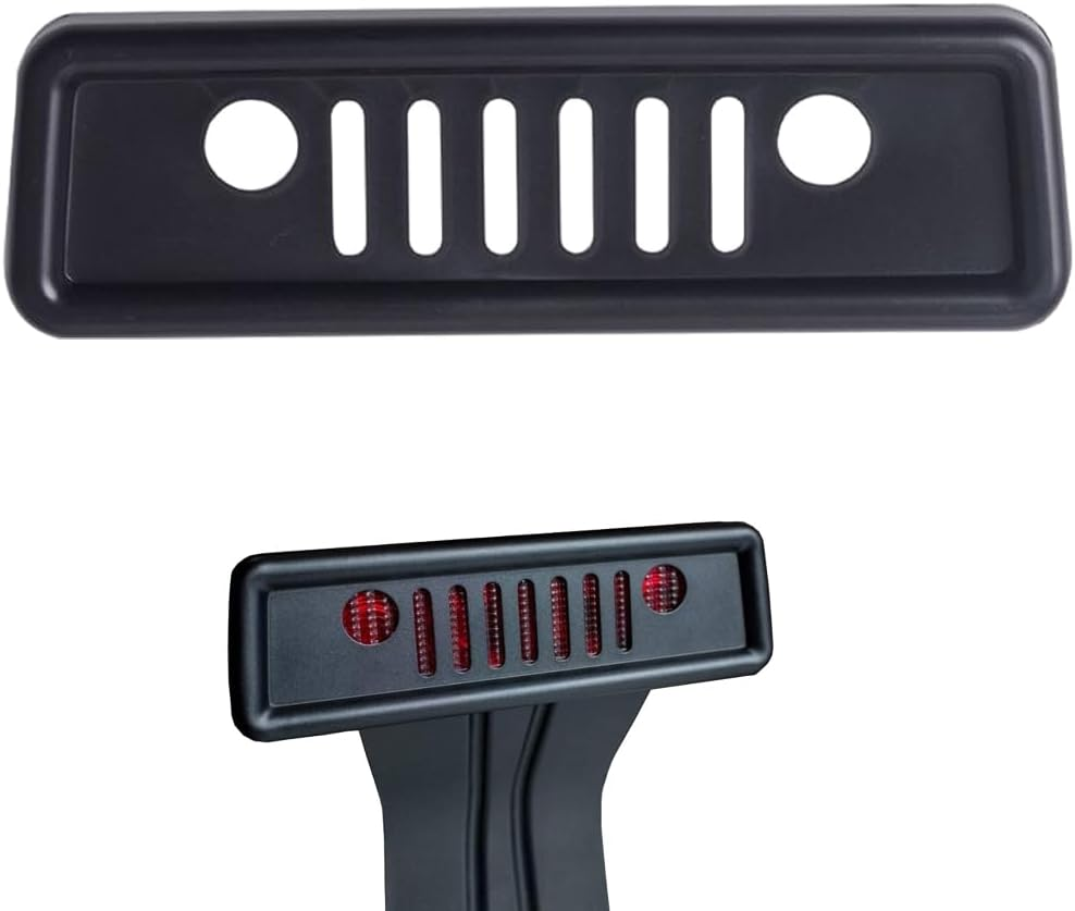 Rear Brake Light Cover, ABS Rear High-Mount Grille Light Protector Trim, Compatible for Jeep Wrangler JK 2007-2017,Automobile Accessories(Black) image number 4