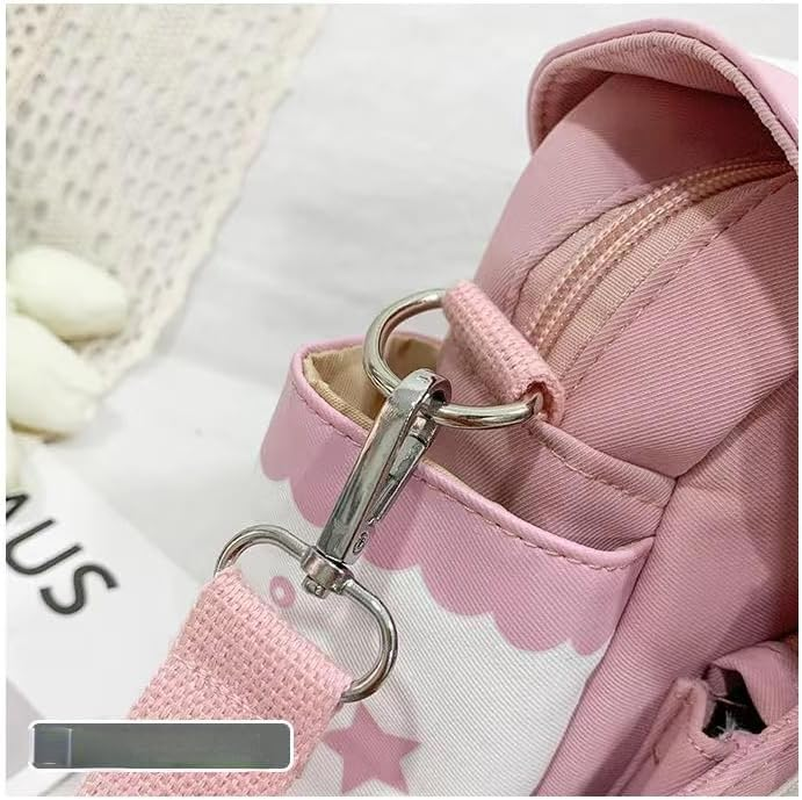 Japanese Kawaii Bunny Ear Backpack with Cute Manga Girl School Backpack Book Bag Satchel Student Cosplay Teen Lolita JK - Black image number 3