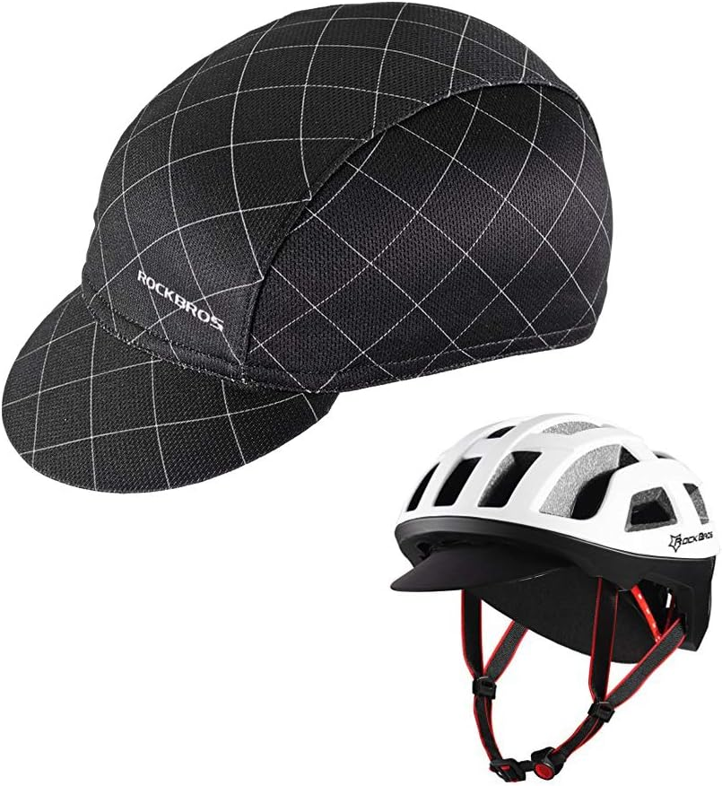 Rockbros Men'S Cycling Cap Breathable Sun Proof Helmet Liner Hat - Black image number 4