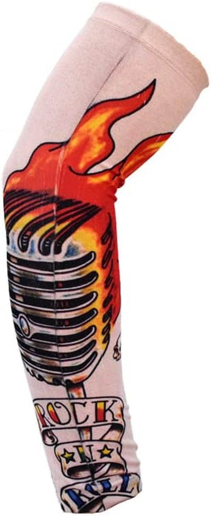 LORJE Tattoo Sleeves, 7Pcs Stretchy Arm Sleeves Fake Tattoos Sleeves to Cover Arms Sun Protection Sleeves Costume Tattoo Sleeve Covers Temporary Designs Tribal Tattoo Sleeve image number 4