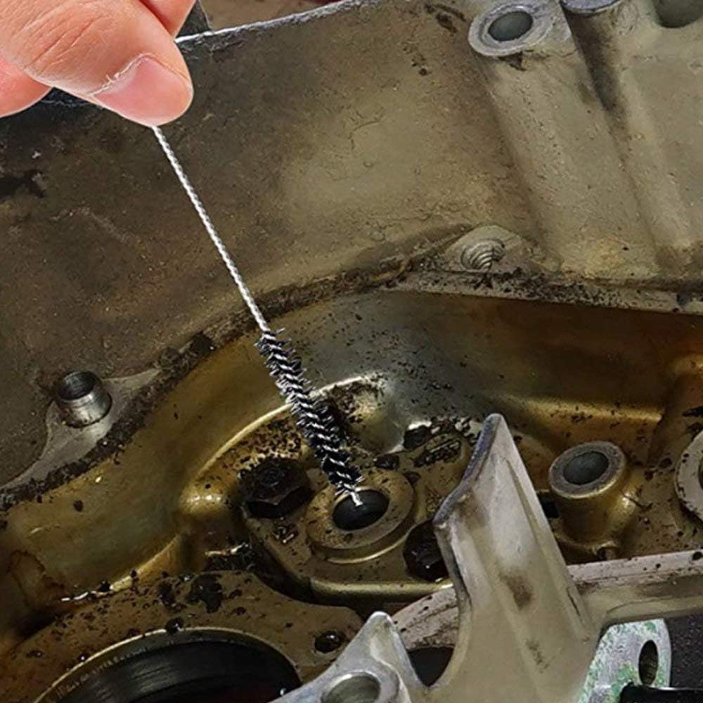 Wzenclave Carburetors Carbon Dirt Jet Remove Cleaner，39 Cleaning Wires Set + 15Cleaning Needles + 15 Nylon Brushes Tool Kitstainless Steel Carburetor Carbon Dirt Jet Remove Cleaner