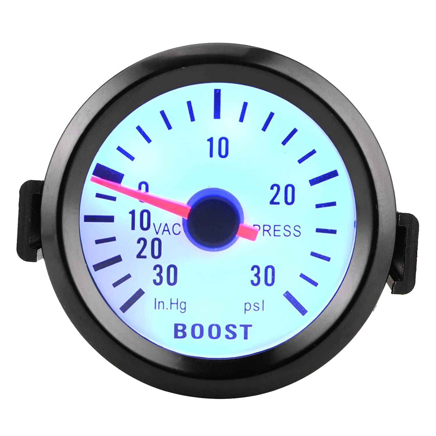 Universal Boost Pointer Gauge Vacuum Pressure Meter 0-30PSI Blue LED Dial 52Mm Dia Cars Motors image number 5