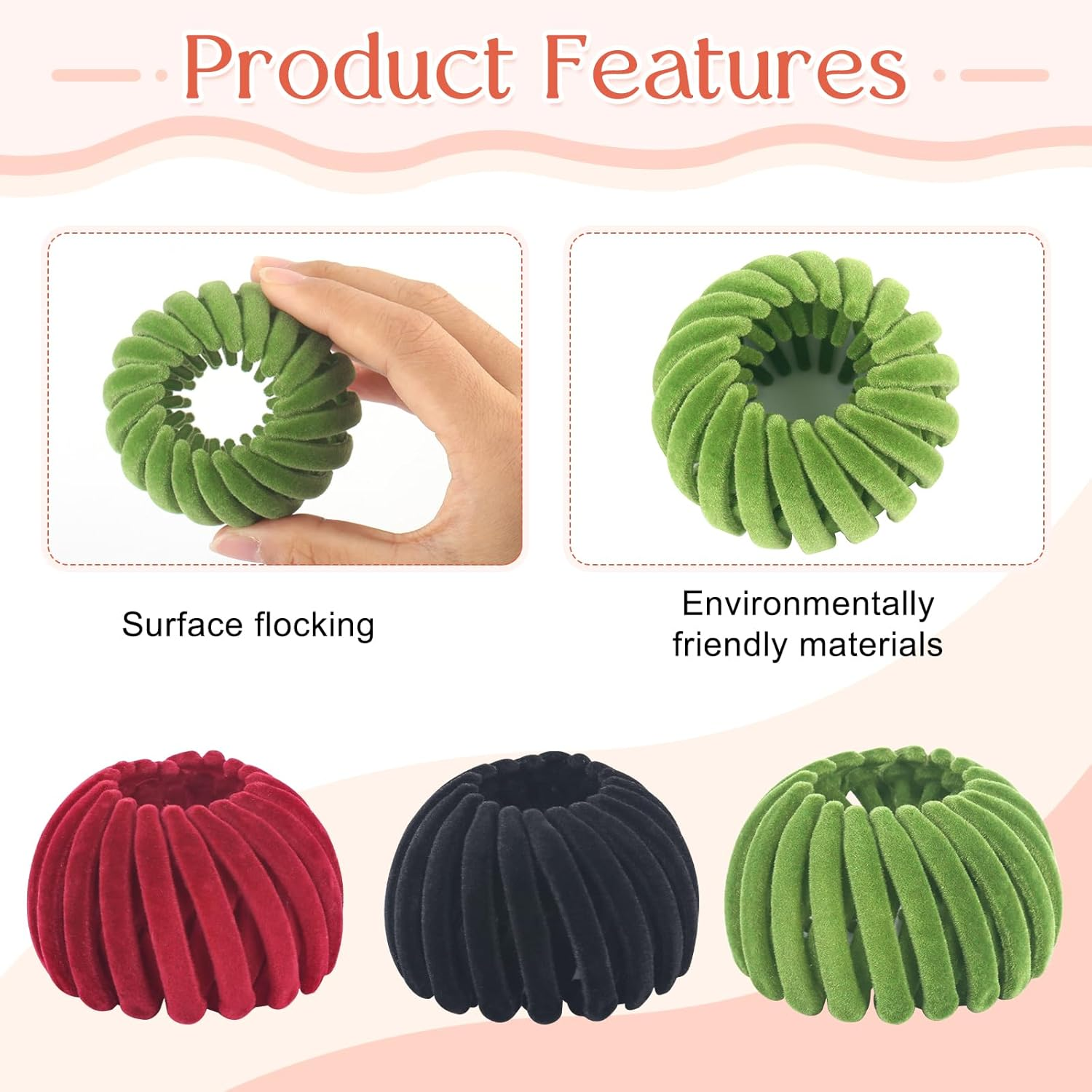 Pack of 7 Vintage Bird Nest Hair Clips, 5.5-11.5 Cm Bird Nest Shaped Hair Accessories, Expandable Hair Bun Maker, Hair Clips with Bird Nest for Daily, Party image number 1