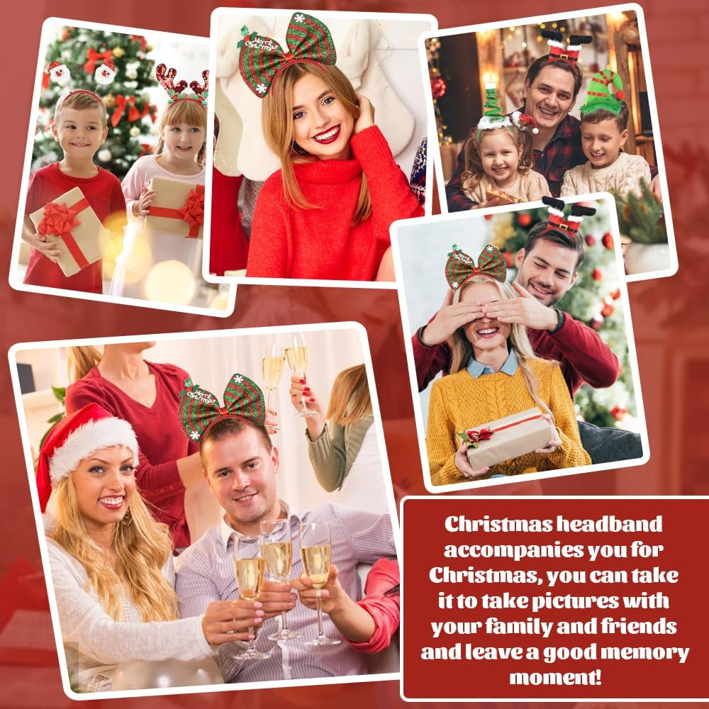 LANSKYLAN Pack of 6 Christmas Headbands image number 4