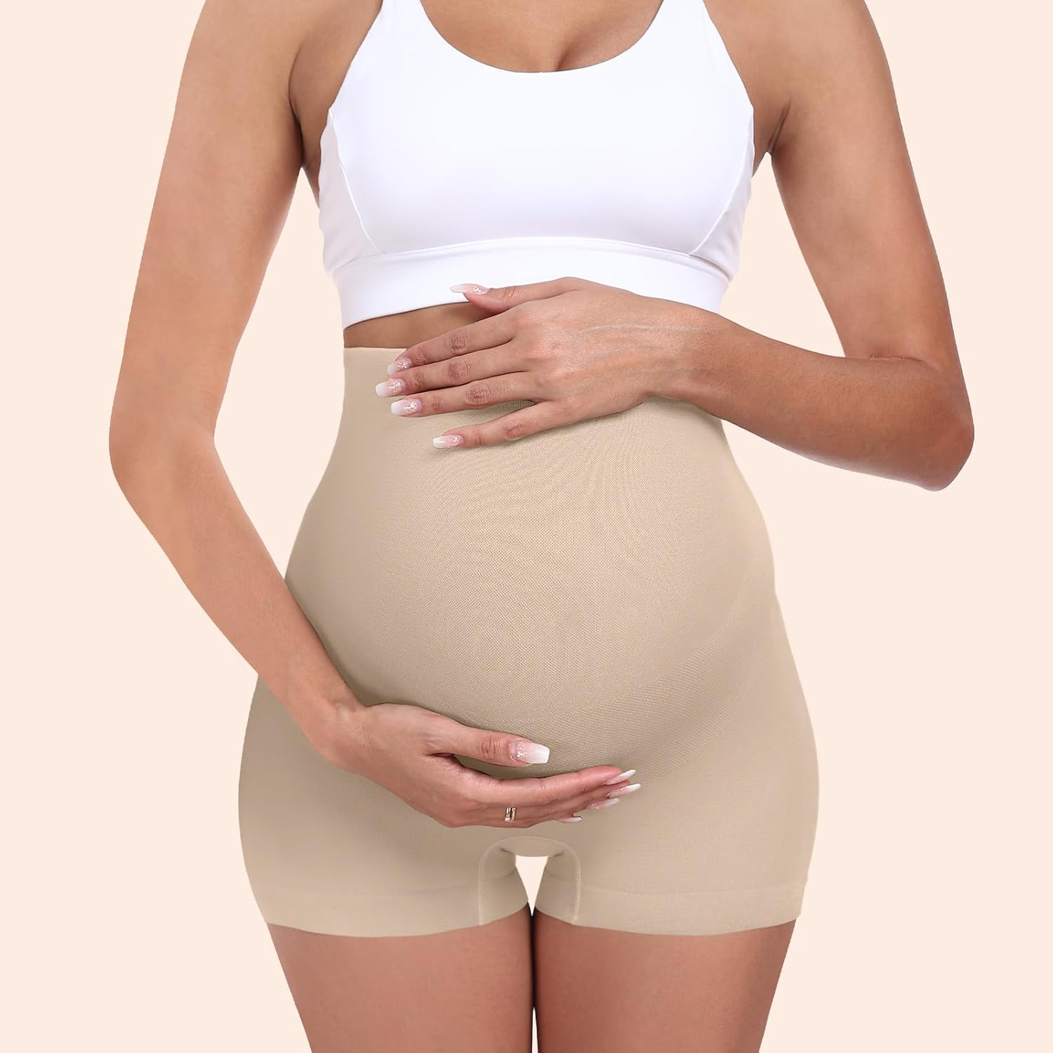 Seamless Maternity Shapewear, Belly Support Pregnancy Underwear for Maternity Photography and Baby Shower Dresses image number 4