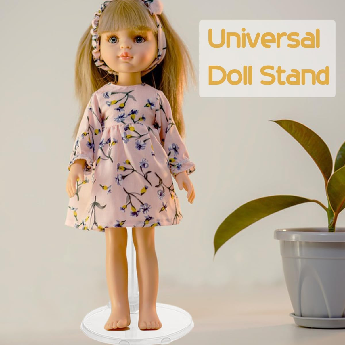 10 PCS Adjustable Doll Stands, Mini Doll Display Stands, Suitable for 11-13 Inch Dolls Transparent Display Holders，Dolls Accessories (10)