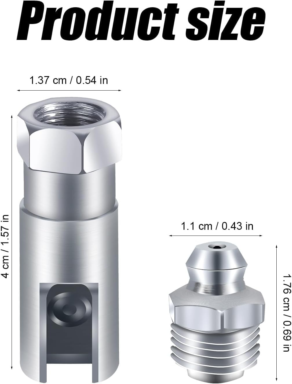 Push-On Slotted Grease Gun Coupler Adapter with 1/8" NPT Threads,2Pcs Push on Slotted Right Angle 90 Degree Grease Coupler,90 Degree Push on Slotted Right Angle Grease Coupler Grease Gun Hose Adapter image number 5