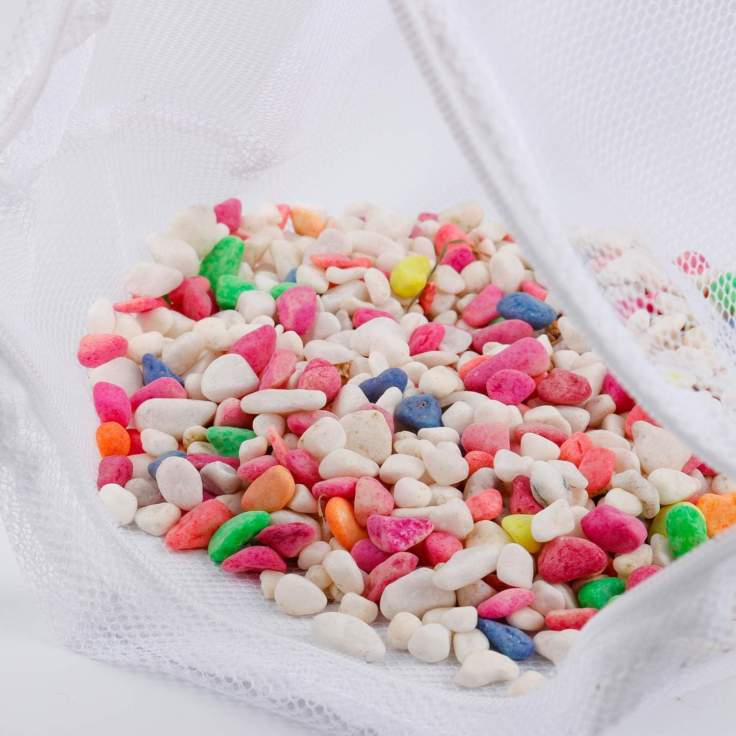 Onwon 10 Pieces Aquarium Filter Bags Fish Tank Media Mesh Filter Bags Net Bag with Zipper for Charcoal Pelletized Remove Activated Carbon, Biospheres, Ceramic Rings image number 4