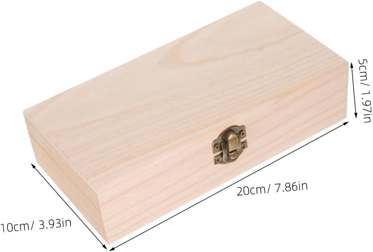 2Pcs Versatile Crafting Treasure Chest with Hinged Lid Clasp for Jewelry Keepsakes and DIY Decoration