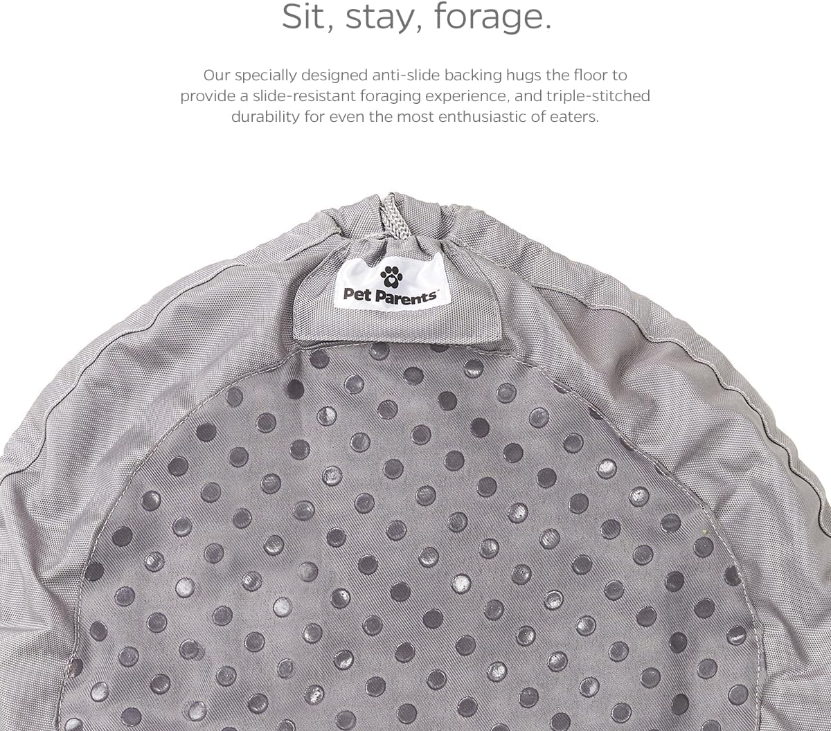 Pet Parents&reg; Forager&trade; Bowls, Slow Feeder Dog Bowls with Softsnout&trade; & Non-Slip Backing Technology, Dog Feeder Mat & Snuffle Mat for Large Dogs and Small Dogs (Forest Modern Grey)