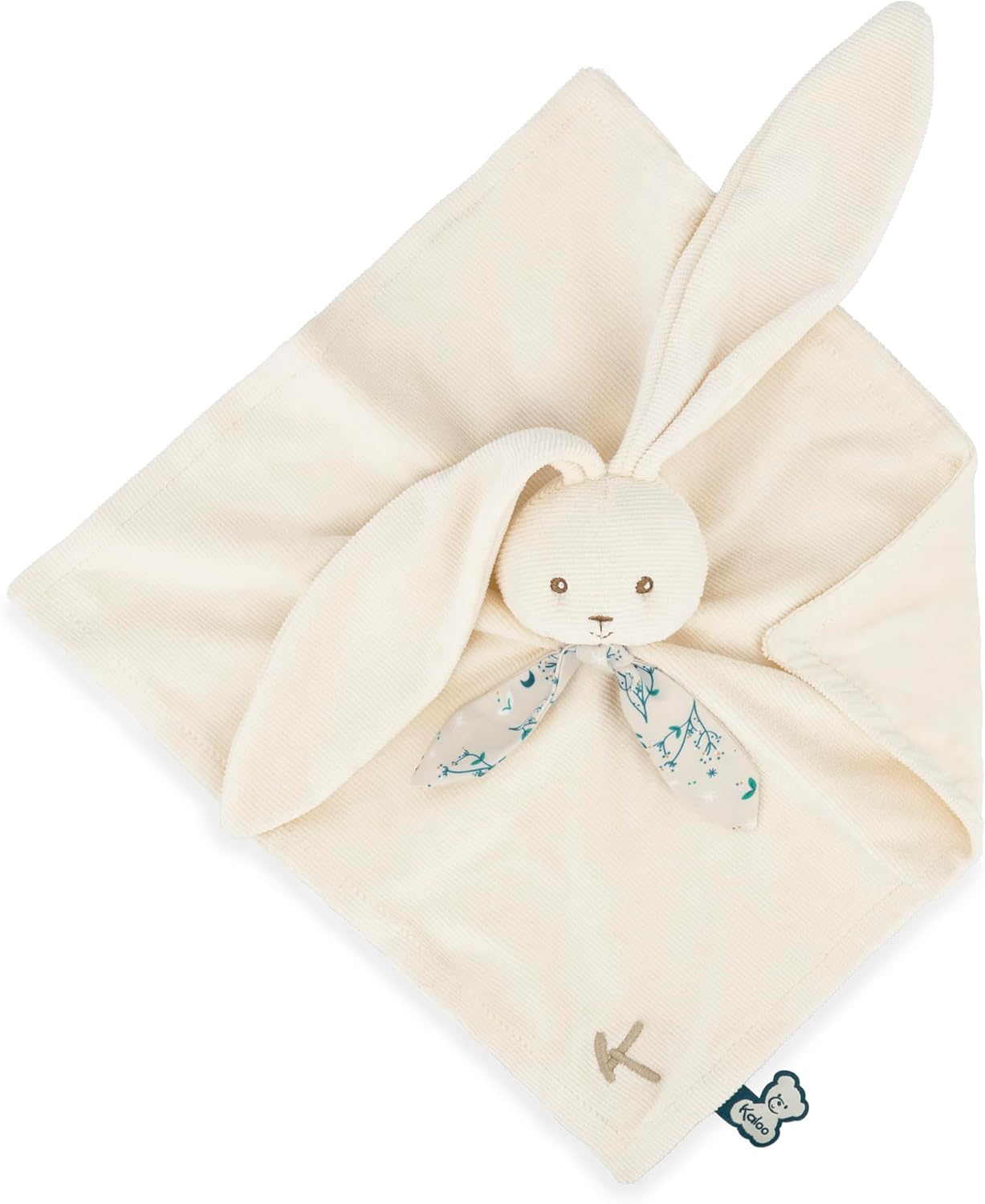 Kaloo - Lapinoo - Plush Rabbit - First Comforter - Cream - 30 X 30 Cm - Super Soft Material Mix Cotton & Cord - Gift Box - from Birth, K972206 - Blue image number 2
