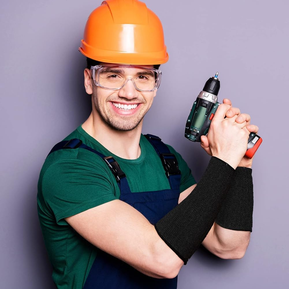 Zicojia 3 Pairs Arm Protectors for Thin Skin and Bruising Cut Forearm Sleeve Level 5 Arm Burn Protection Sleeve image number 5