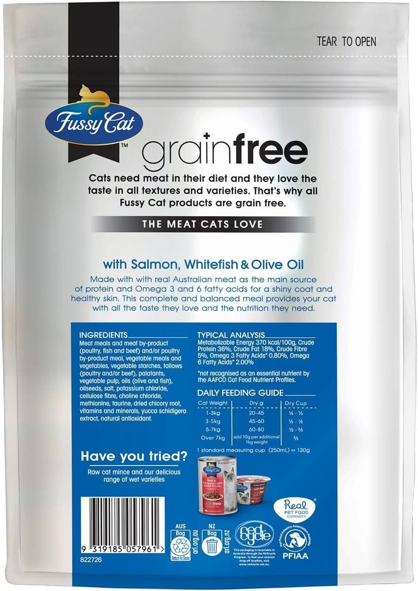 Fussy Cat Salmon and Whitefish with Olive Oil Adult Dry Cat Food 500 G image number 6