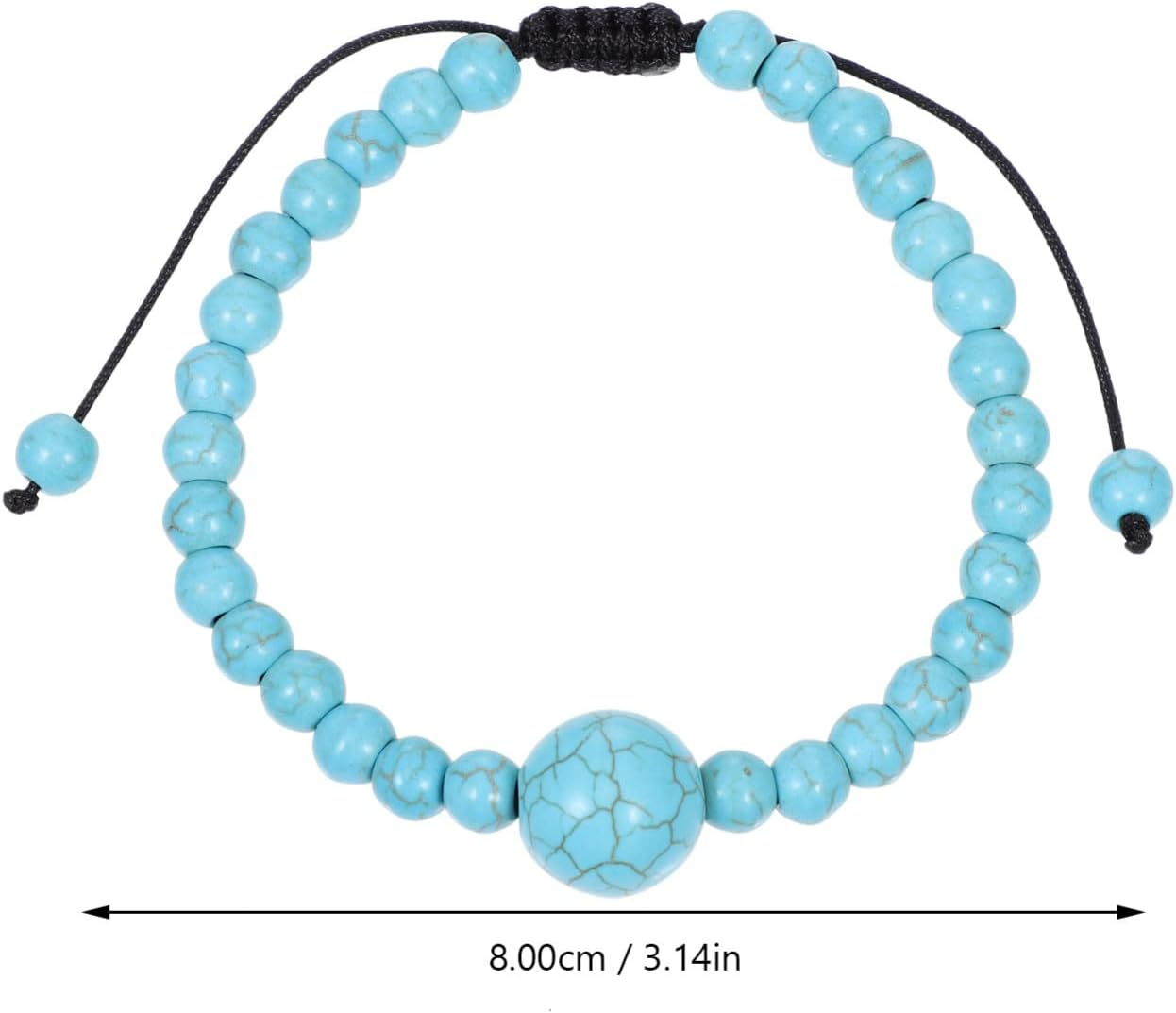 Operitacx Braided Bracelets 4Pcs Motion Sickness Bracelets anti Nausea Volcanic Wristband Motion Nausea Bands for Car Sickness Seasickness Moonstone Bracelet image number 4