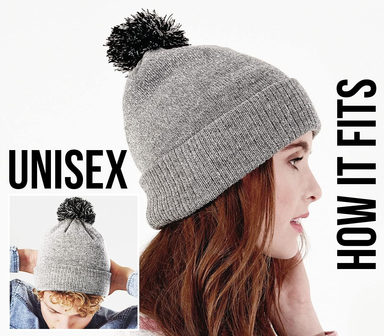 Purple Print House German Shepherd Bobble Hat - German Shepherd Beanie Hat with Bobble - Christmas Alsatian Dog Lover Gift Idea for Men Women Kids