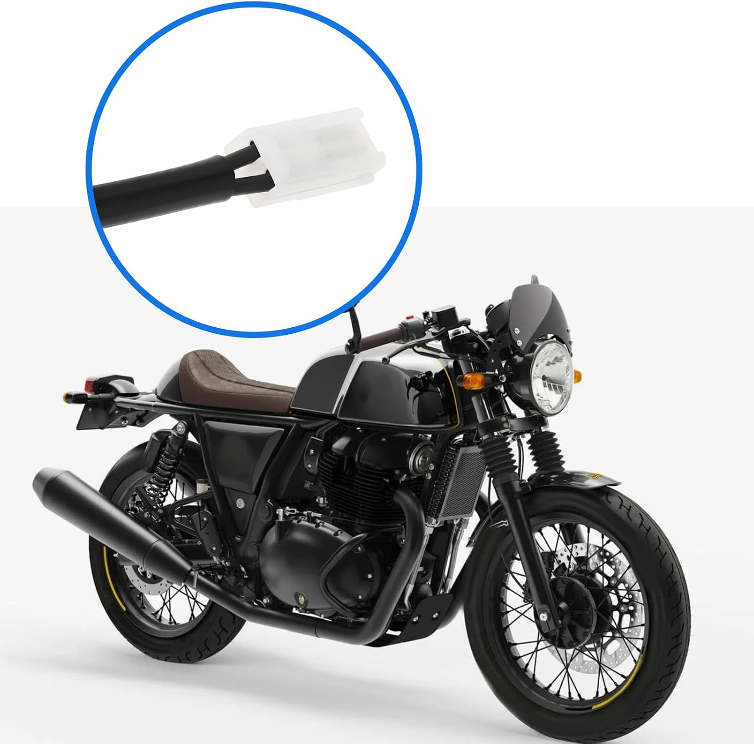 Ecsing 4Pcs Motorcycle Indicator Adaptor Leads Compatible with Royal Enfield Interceptor 650 GT image number 5