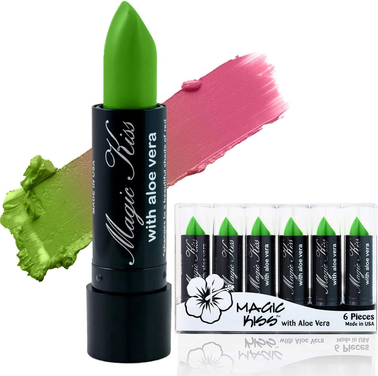 Magic Kiss Lipstick Set Aloe Vera Color Changing Green image number 6