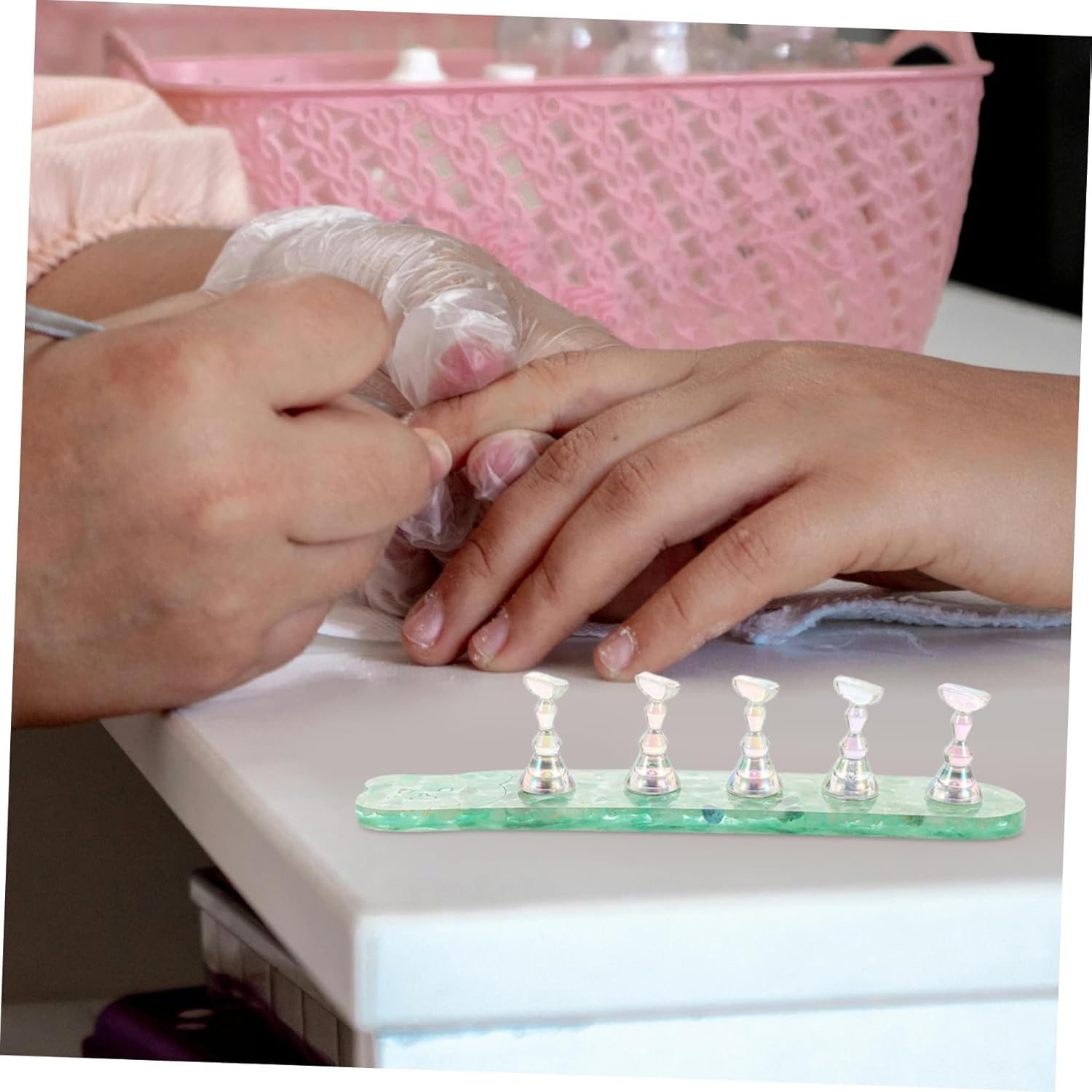 BAZEITFLOW Durable Nail Art Practice Stand for Beginners Faderesistant False Fingernail Holder DIY Manicure Training Tool for Home and Salon Use Engaging Nail Practice Display for Skill image number 6