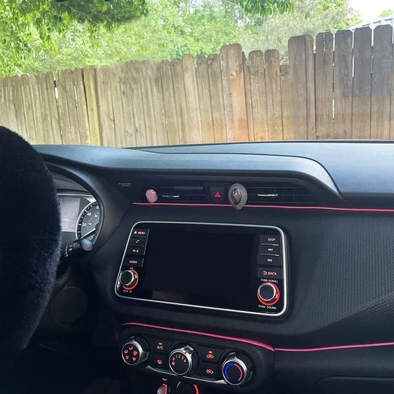 Mr.Brighton LED Pink Car Interior Decorative Molding Door Panel Gap Trim Strip (23Ft) image number 3