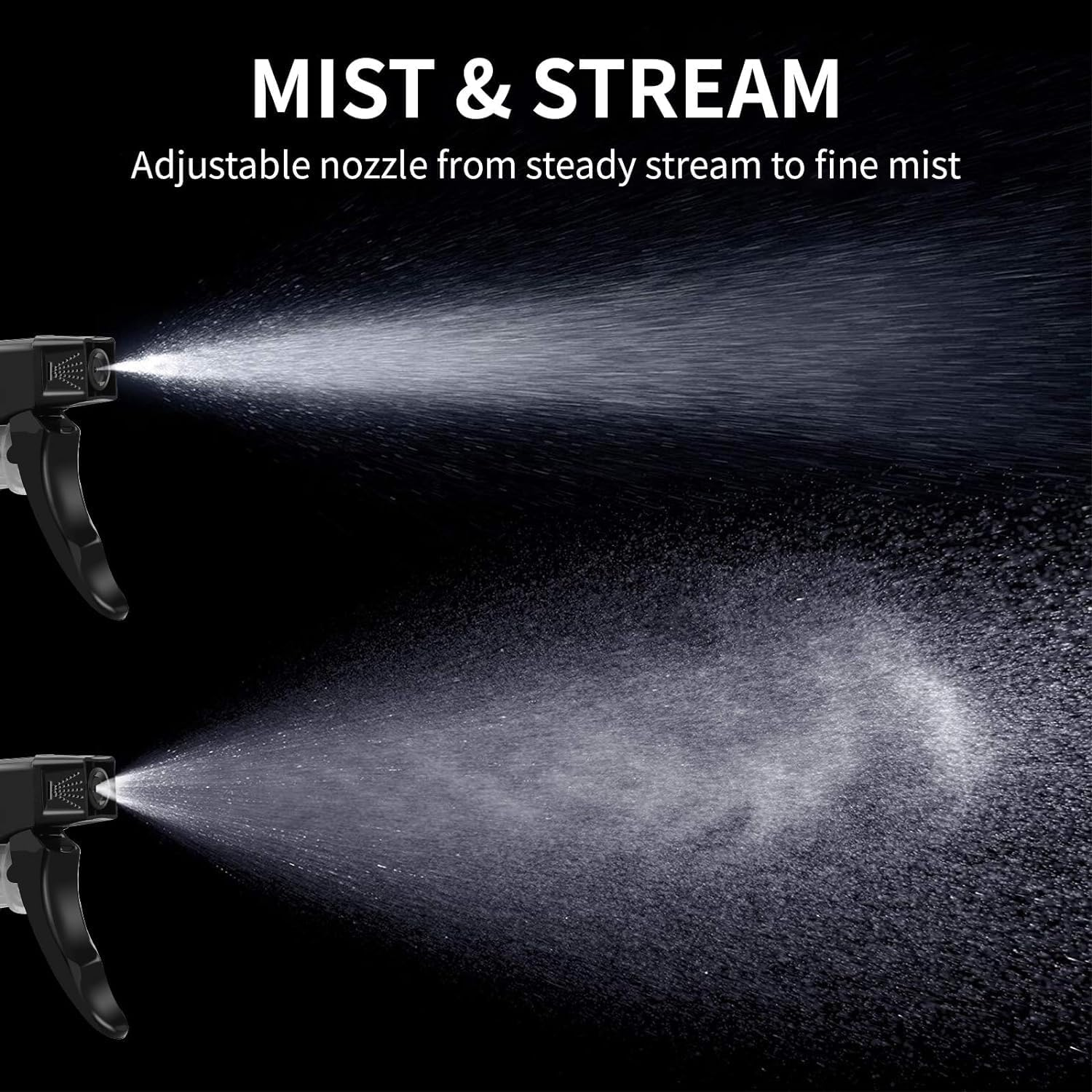 4 Pack 16Oz Plastic Spray Bottle, Empty Spray Bottles Clear and Refillable Container with Labels & Adjustable Nozzle for Water, Essential Oils, Hair, Cleaning Products, Plants, Pet, BBQ image number 3