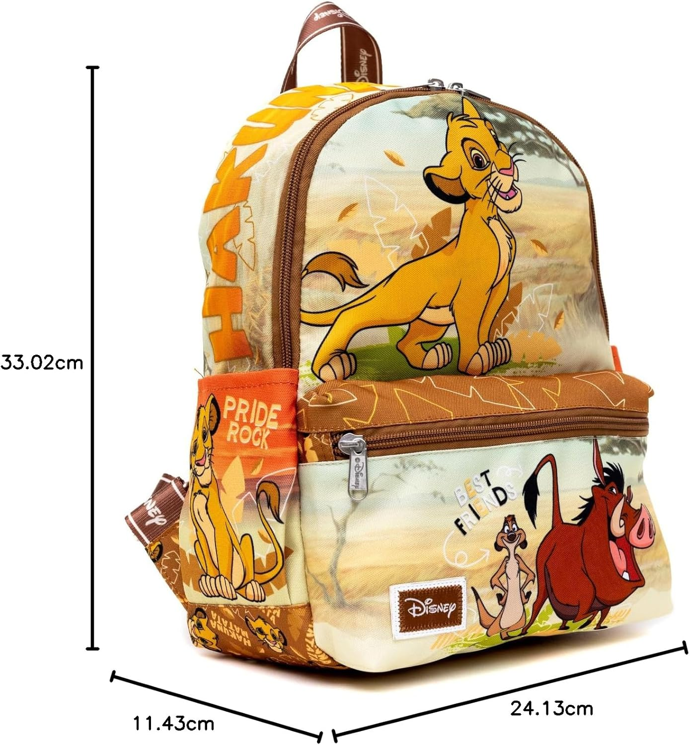 Wondapop Lion King 13" Nylon Backpack, Lion King, 13", Traditional Backpacks image number 4