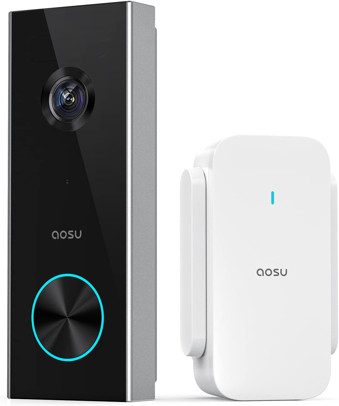 AOSU Doorbell Camera Wireless, Battery-Powered Video Doorbell with Chime, 2K Resolution,166&deg; Ultra Wide Angle, 120-Day Battery Life, AI Detection, Compatible with Alexa & Google Assistant image number 2