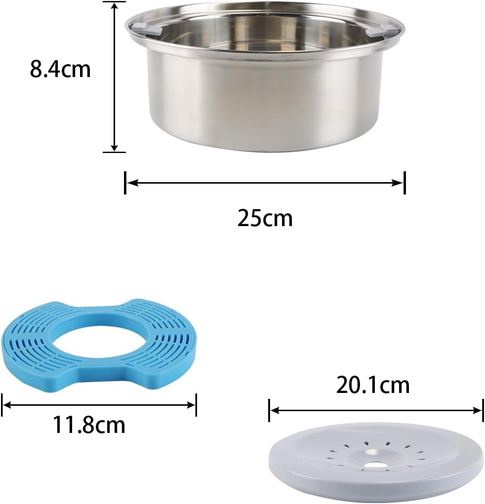 Enwye Water Bowl for Dogs, Leak-Proof, for Dogs, Large Capacity, Slow Drinking, Splashproof, No Mess, Non-Slip, for Puppies, Cats and Pets image number 4