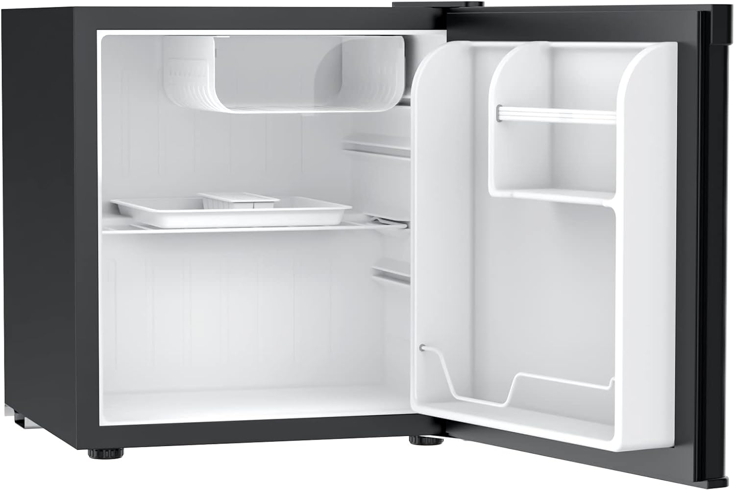 Compact Refrigerator, 48L Portable Mini Bar Fridge with Freezer, Adjustable Temperature, Removable Basket, Ideal for Cars, Road Trips, Home, Offices, and Dorms | Black image number 3