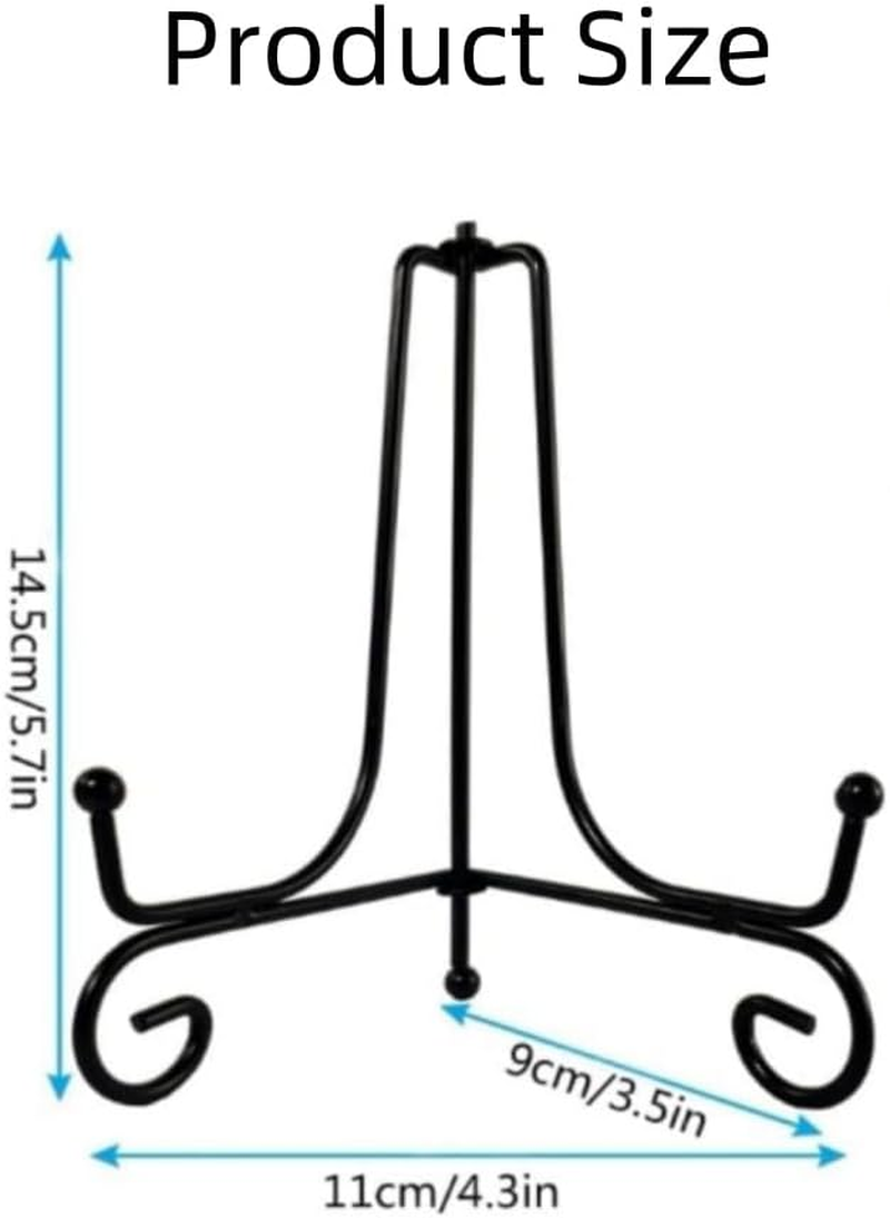 Plate Stands for Display - 6 Inch Plate Holder Display Stand , Metal Easel Stand for Picture Frame Decorative Plates, Book, Photo, Collectibles（4 Pack） image number 3