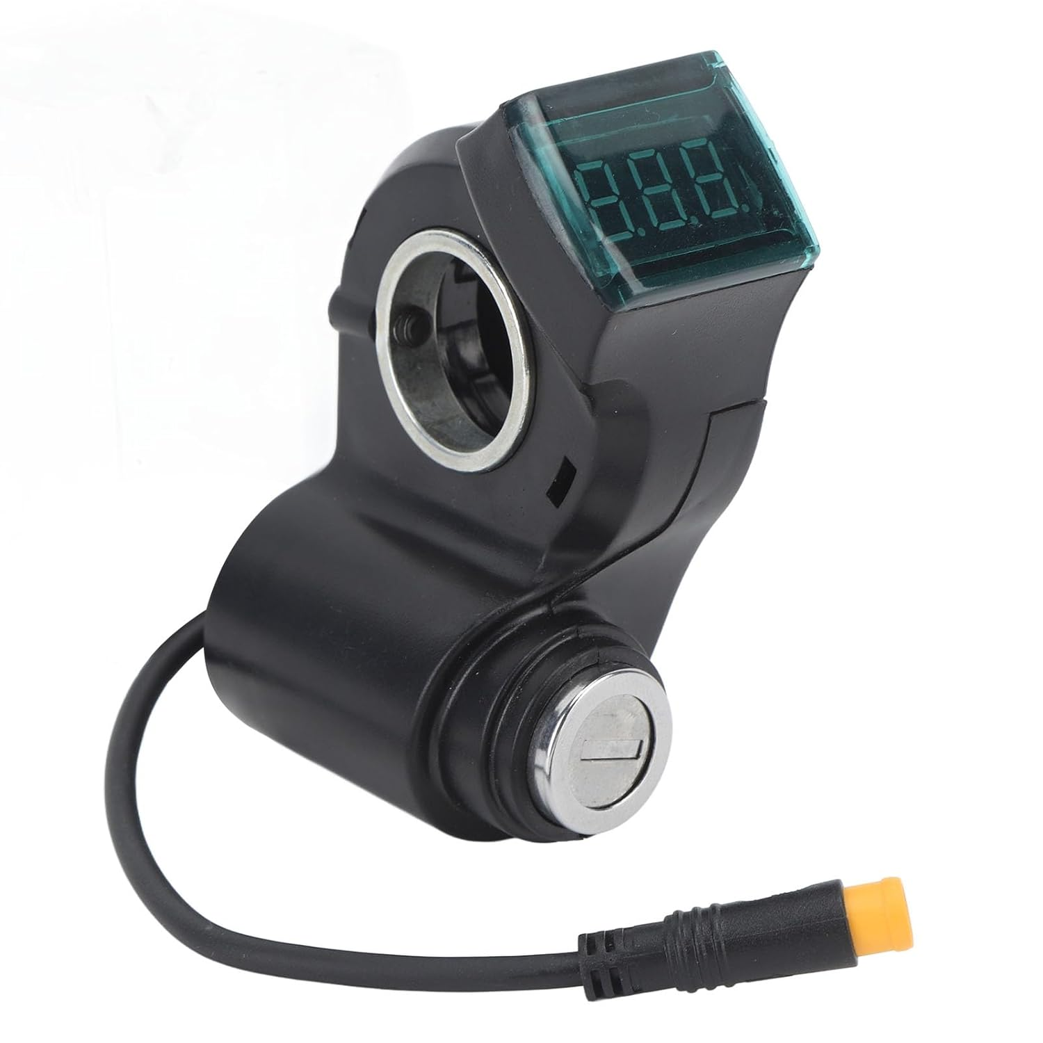 Electric Scooter Handlebar Switch Lock,10 Inch ABS 3 Pin Electric Scooter Key Switch Lock with Digital Battery Power Display,For Secure And image number 1