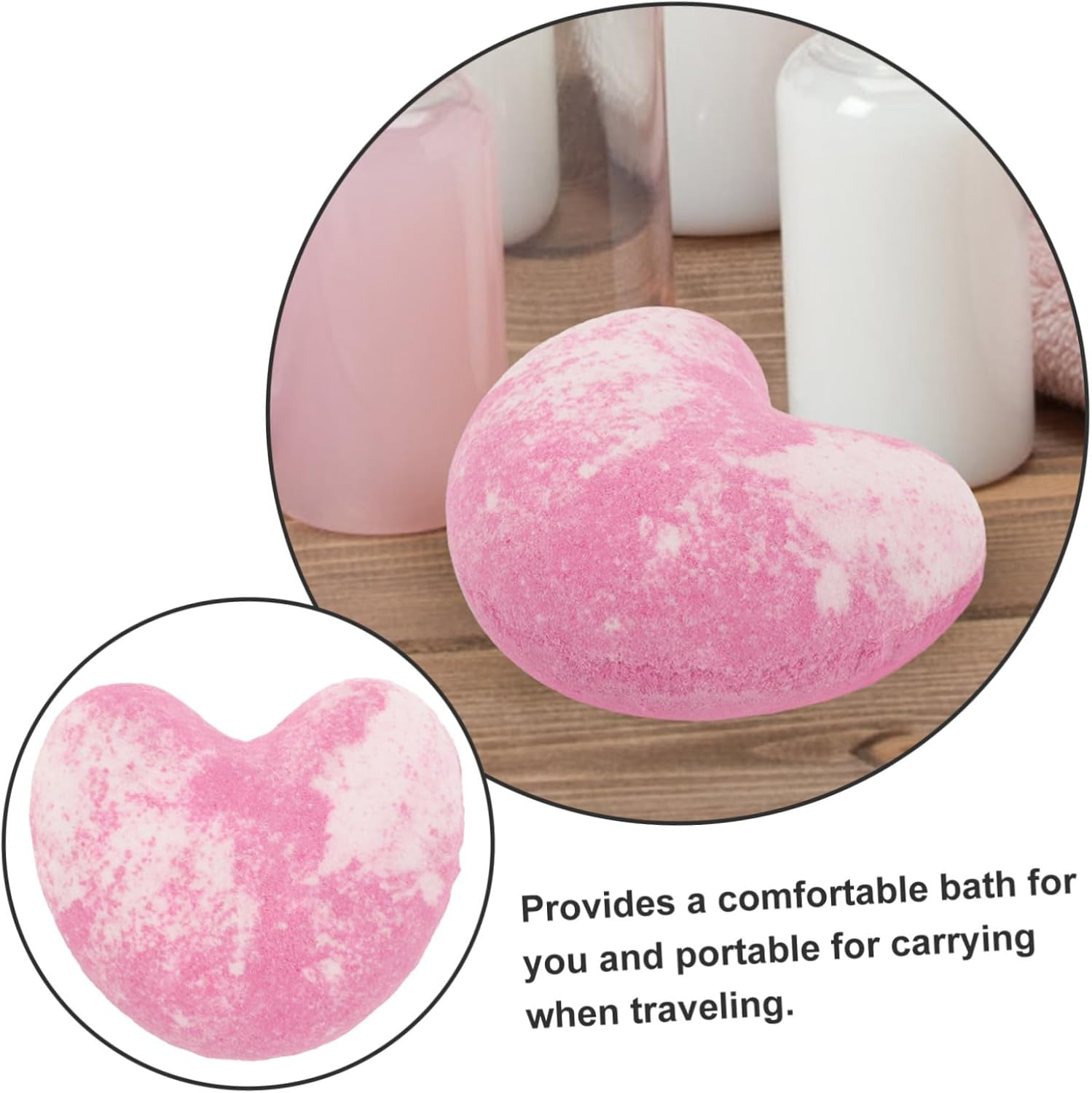 Outanaya Heart Bath Salt Bomb Plant Essence Aromatherapy Shower Tablet for Women image number 3