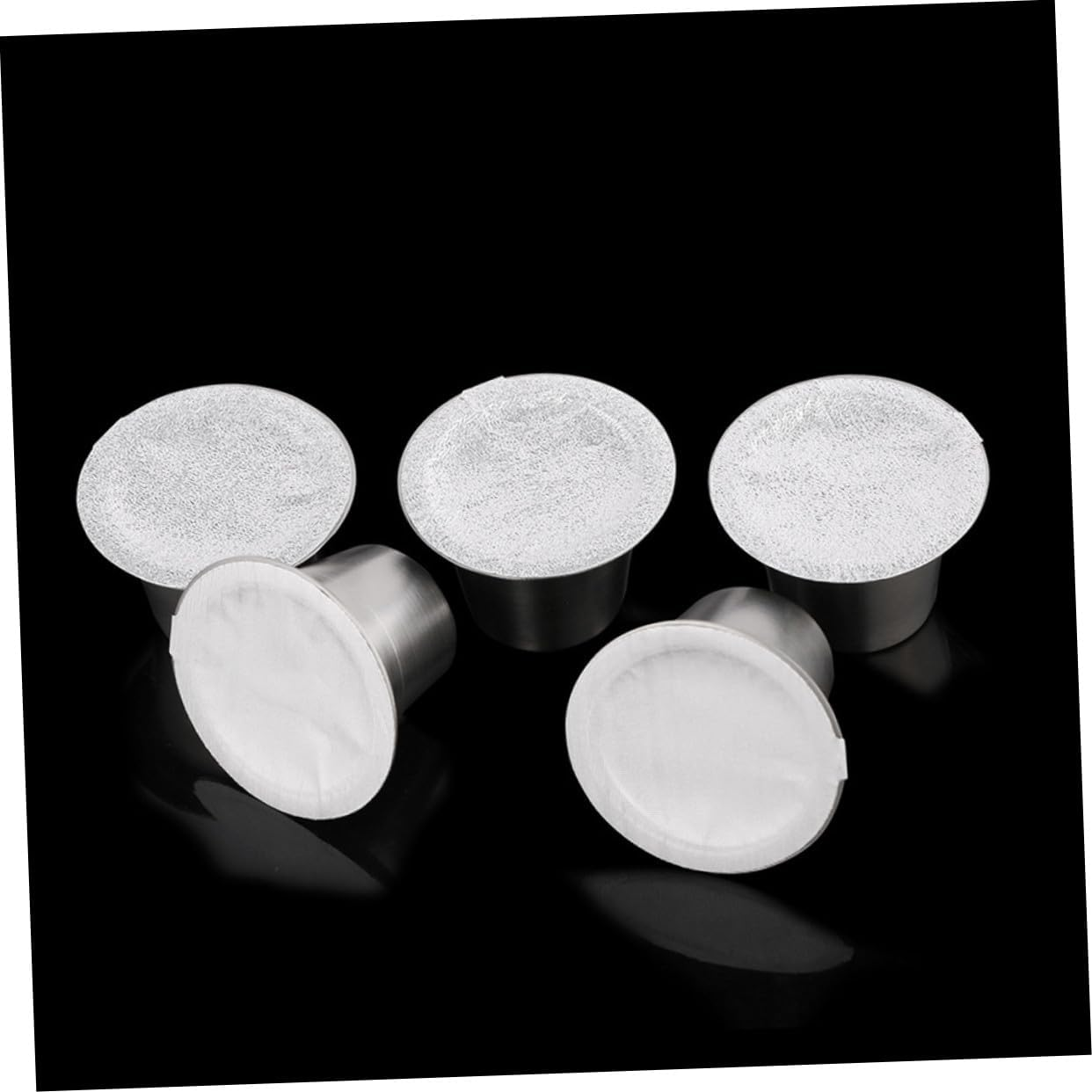 VICASKY 100Pcs Reusable Seal Sticker Capsule Cup Film Aluminum Espresso Lids Sealing Film for Capsule Powder Aluminum Foil Cup for and Coffee image number 1