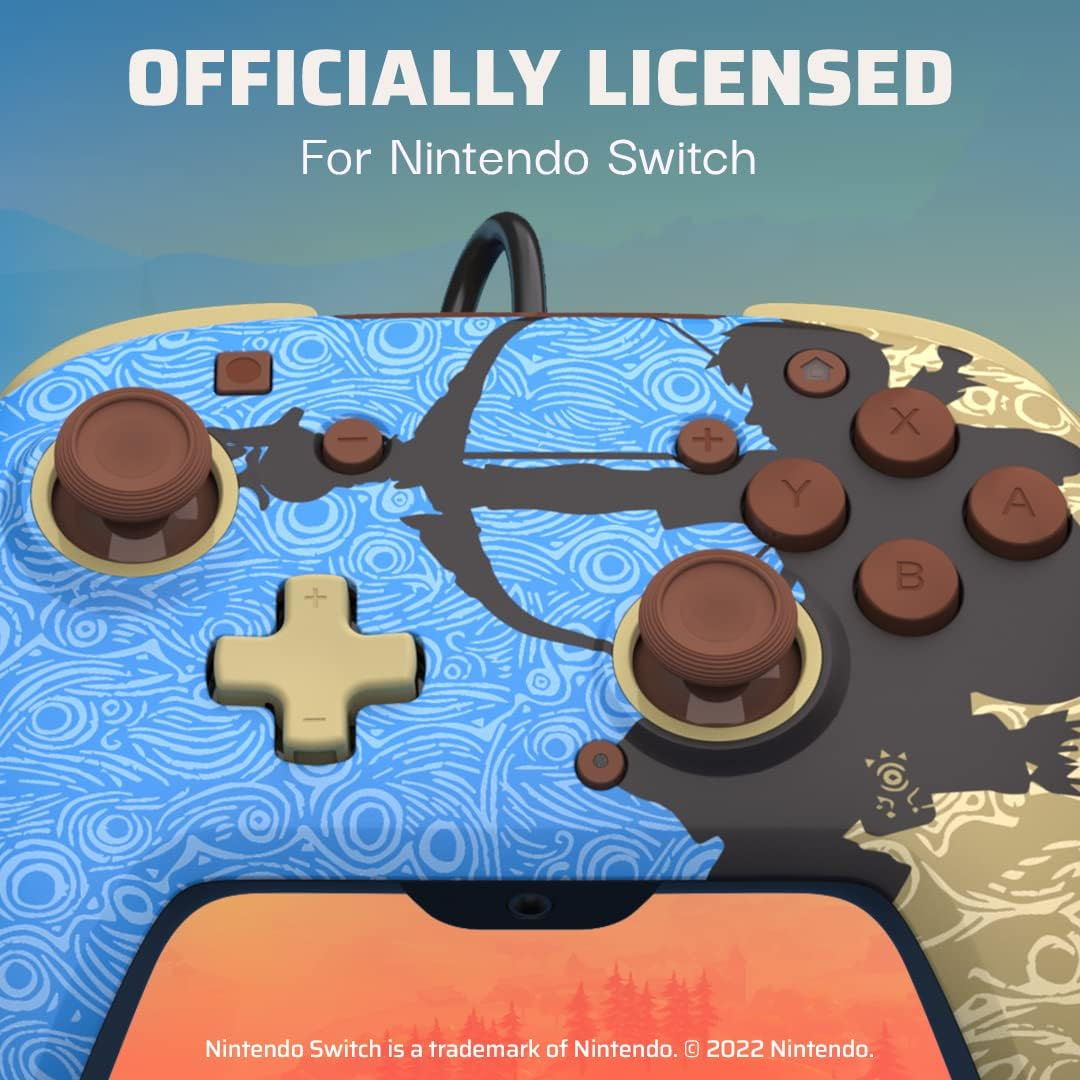 PDP Switch Rematch Wired Controller Ancient Arrows ZELDA Officially Licensed by Nintendo - Customizable Buttons, Sticks, Triggers, and Paddles - Ergonomic Controllers image number 4
