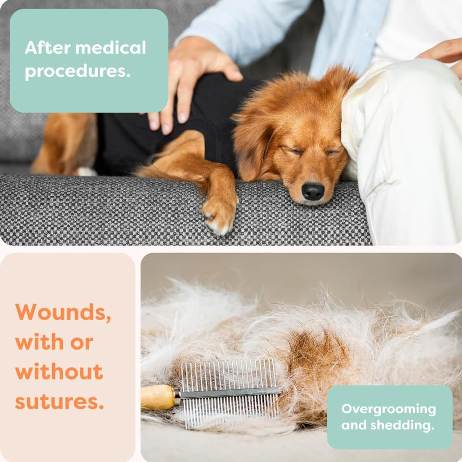 Suitical Recovery Suit Dog, Xx-Large, Pink Camouflage image number 6