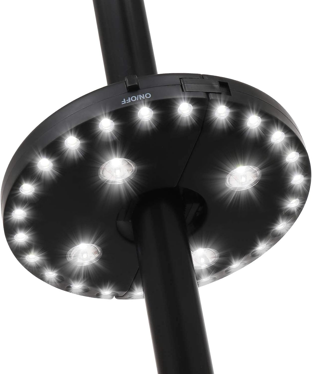 Patio Umbrella Lights | Parasol Light | 3 Brightness Modes Cordless 28 LED Lights | Rechargeable Battery Operated Hanging Pole Light | for Garden Patio Umbrellas, Outdoor Camping Tents and Indoor Use image number 6