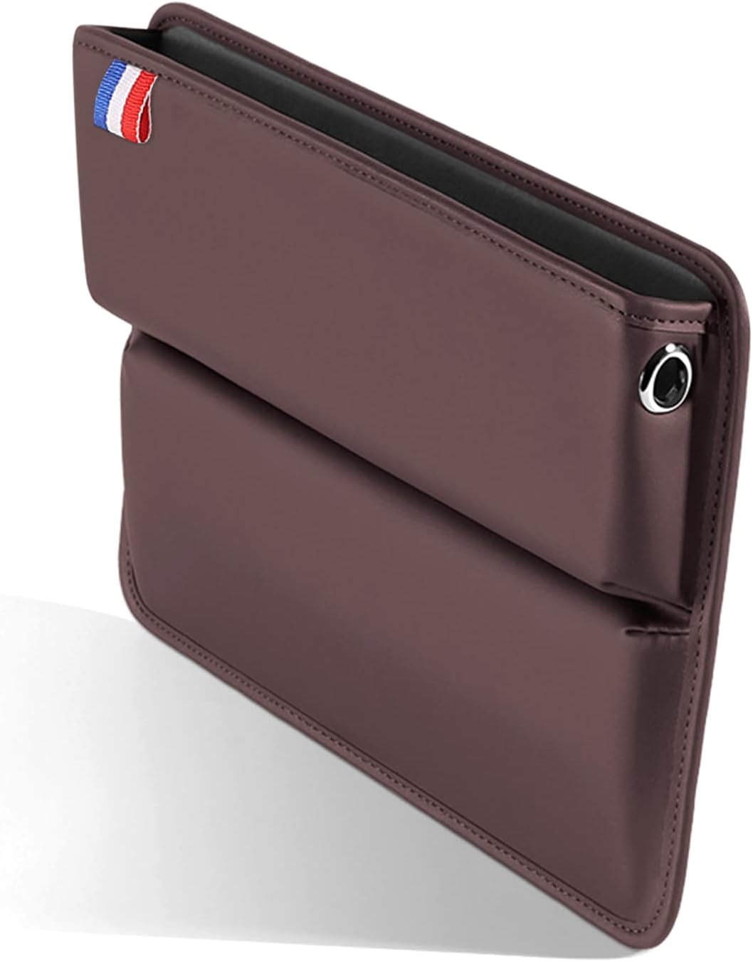 Eacam Car Seat Gap Filler - Universal Gap Filler & Storage between Seats - Universal Fit, Vegan Leather - Holds Phone, Keys, Glasses