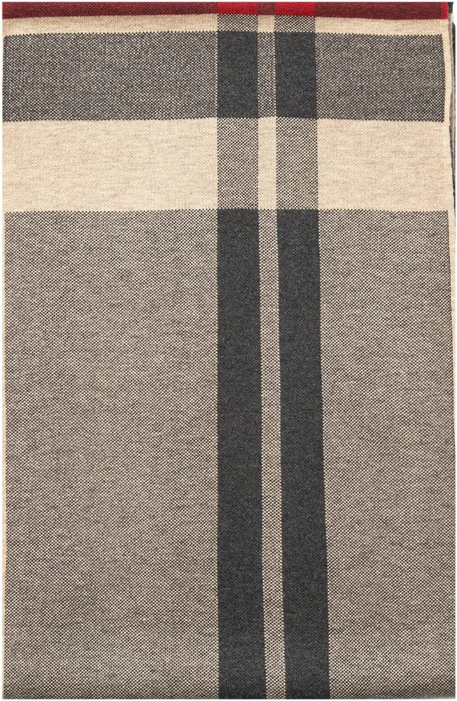 Lindoro Merino Wool Scarf for Men, Tartan Warm Lightweight Plaid Winter Long Scarves W/Gift Box image number 1