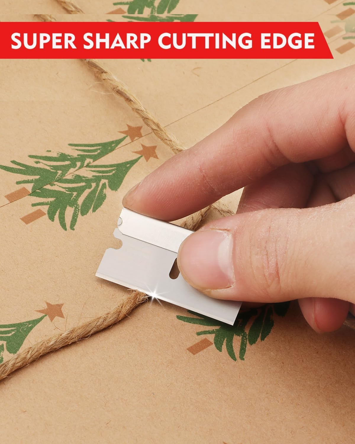 WORKPRO 100-Pack Single Razor Edge Blades, Industrial Scraper Razor Blades, High Carbon Steel One Edge Razor Blades image number 4