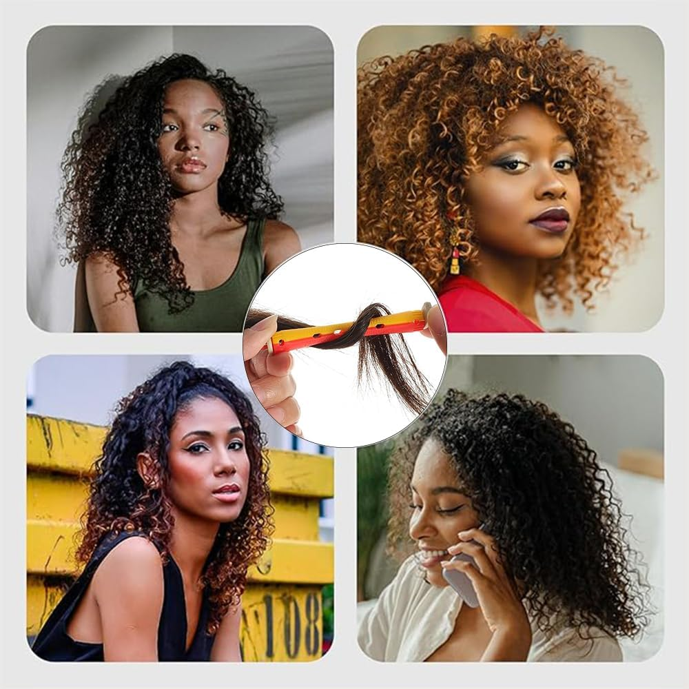 24-Piece Hair Perm Rods with Rubber Bands, Hair Styling Natural Hair Curler,Curly Hair Tools,Hollow Roll Hair Rollers for Short Hair, Professional Salon Perm Tools for Men and Women image number 3