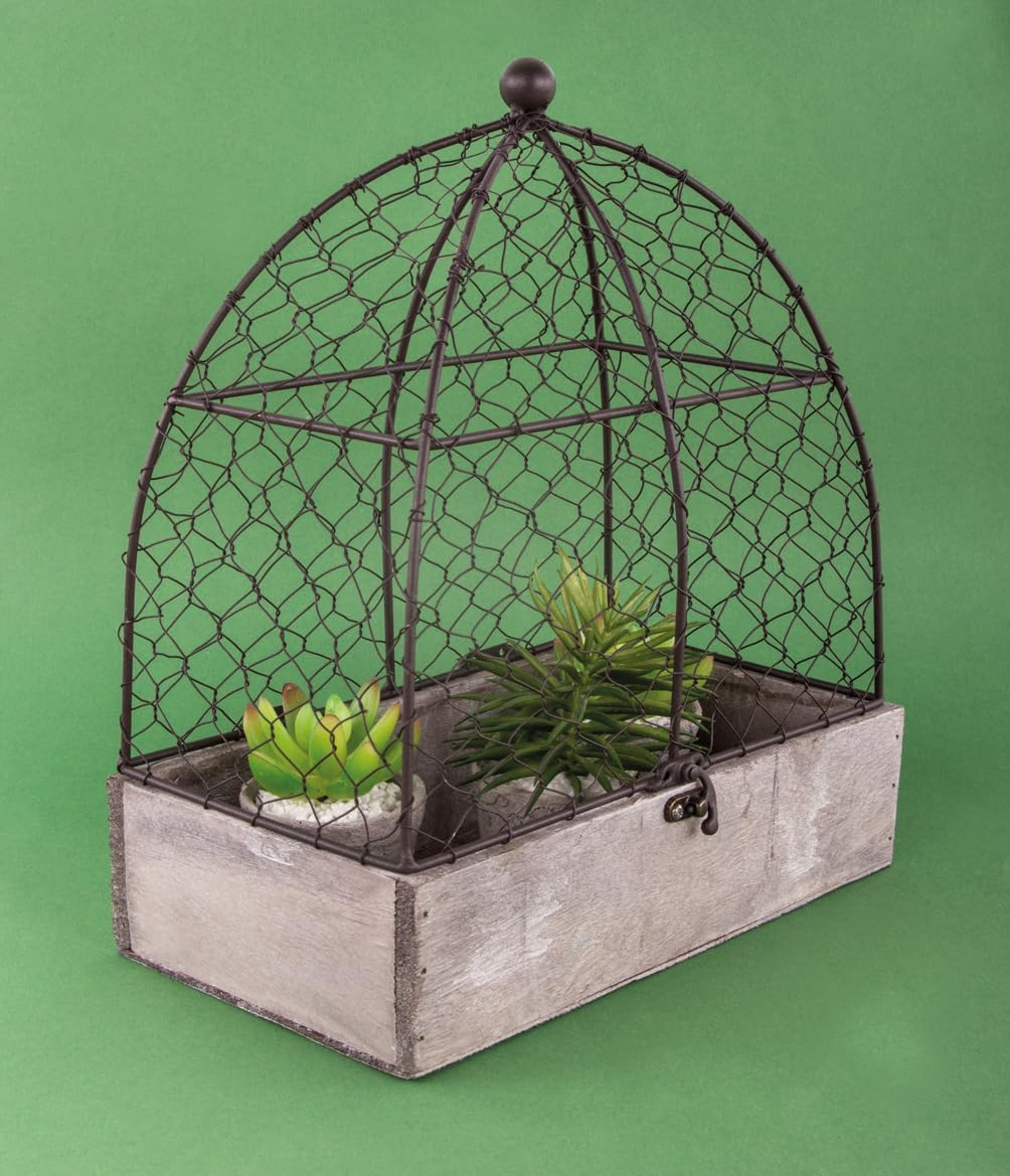 Rayher 46347000 Decorative Aviary, Vintage Bird Cage for Wedding, Crafts and Home Decoration, 25X14X29Cm