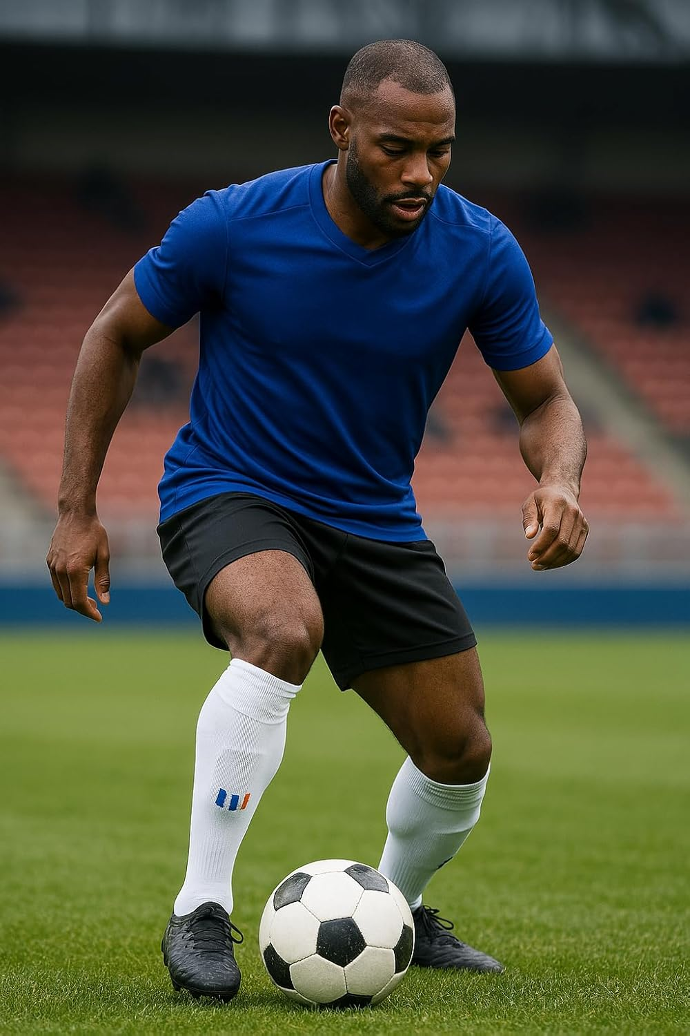 EMPULSE SPORTS Cool-Tech Compression Socks - Breathable, Moisture-Wicking for Soccer, Football, Hockey, Tennis - Adult Sizes 7-12 - Pure White image number 2