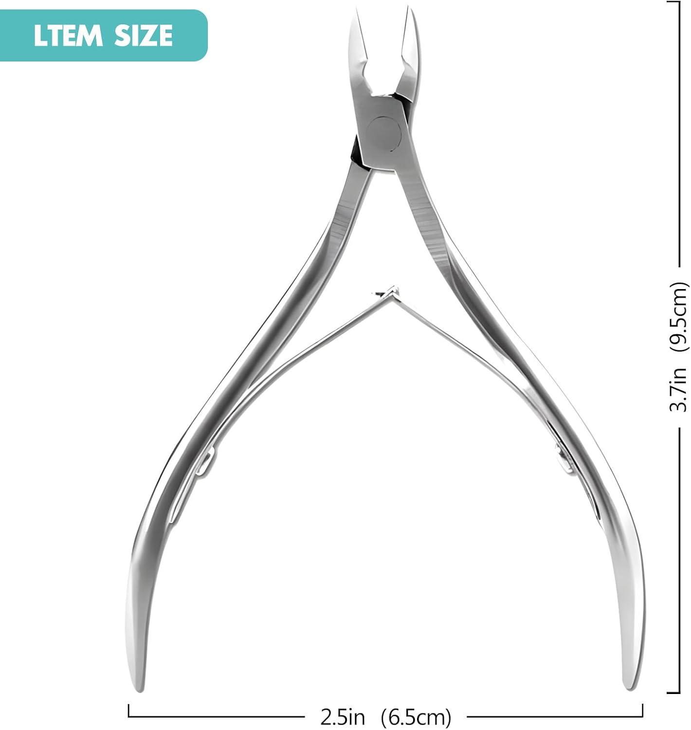 Kootinn 2 Packs Nail Cuticle Trimmer Professional Cuticle Cutter Stainless Steel Cuticle Nippers with Double Spring Cuticle Clippers Pedicure Manicure Tools for Fingernails and Toenails (Silver) image number 3