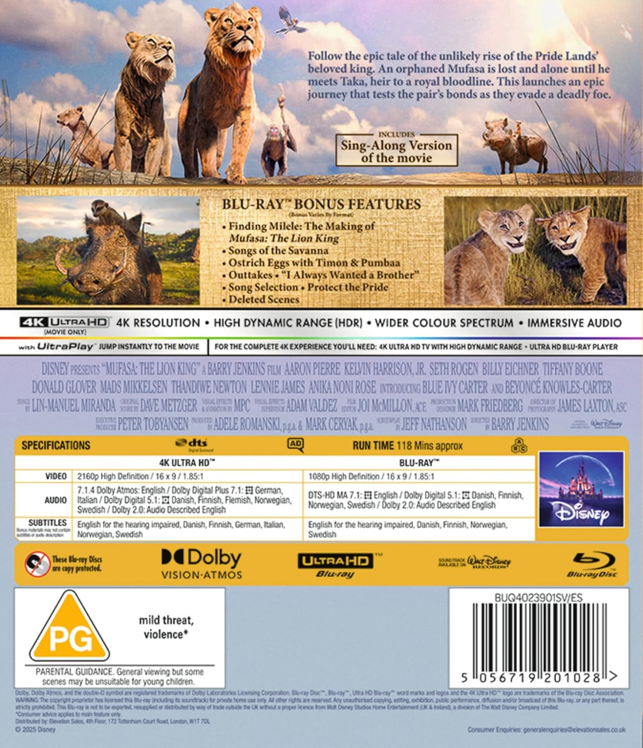 Disney'S Mufasa: the Lion King UHD [Blu-Ray] image number 5