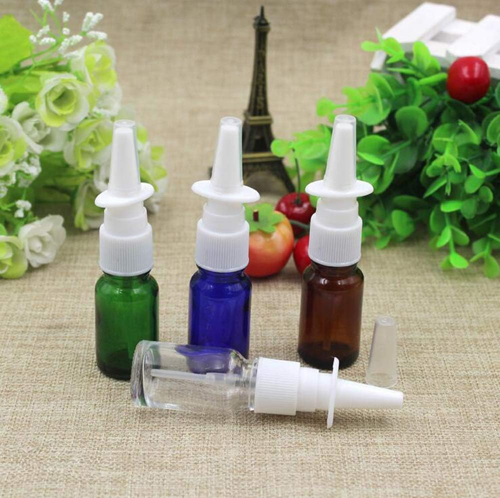 6Pcs 10Ml/0.34Oz Glass Nasal Spray Bottles - Portable Empty Refillable Fine Mist Sprayers Atomizers Cosmetic Makeup Perfume Storage Container Vials(Brown) image number 6