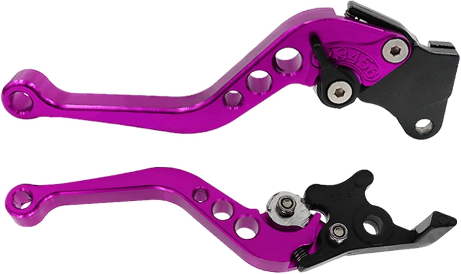 Clutch and Brake Lever Set, Metal Motorcycle Brakes - Adjustable Rust-Proof Motorbike Handlebar Brake Lever for Clear Shifting