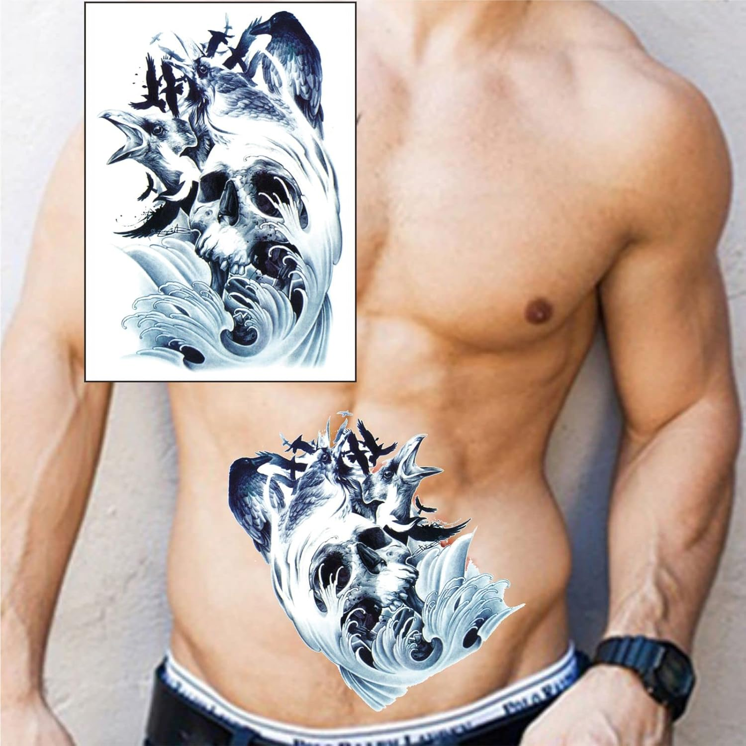 18 Sheets Temporary Tattoos for Adults and Kids Matte Temporary Tattoo Set Flamingo Tattoos image number 4