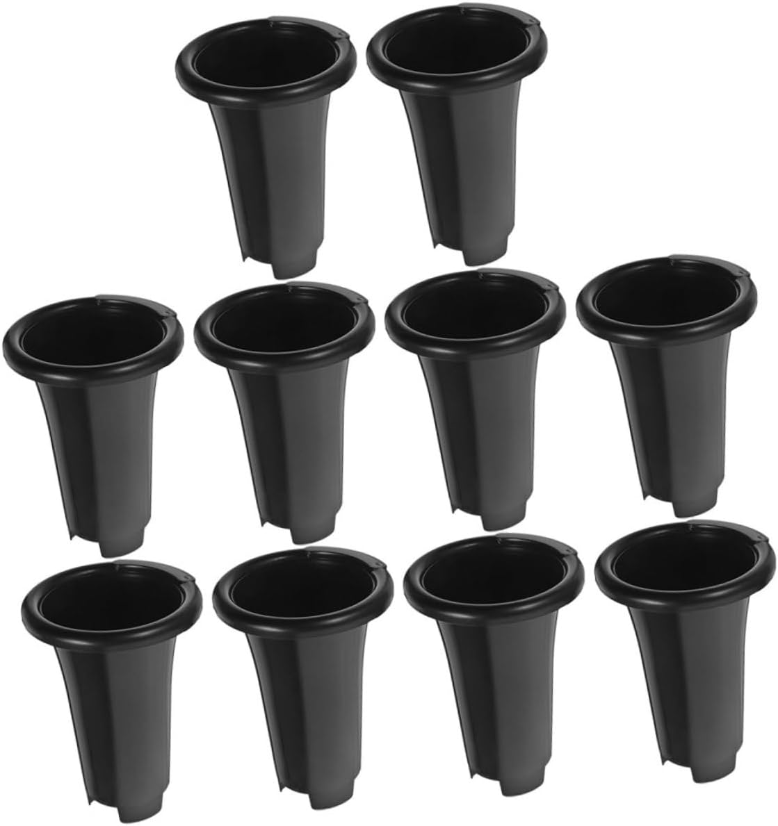 10Pcs Black Thickened Plastic Nursery Pots for Plants, Extra Large round Orchid Containers with Drainage, Suitable for Indoor Gardening and Plant Cultivation image number 4