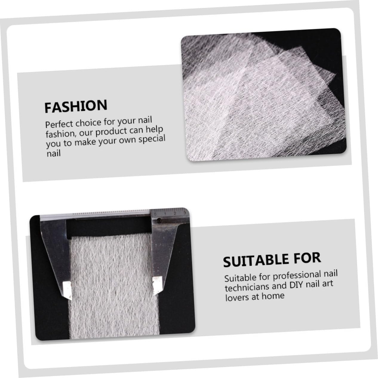 Minkissy Fiberglass Nail Repair Kit 60Pcs Professional Nail Extension Fiber Sheets Random Style image number 2